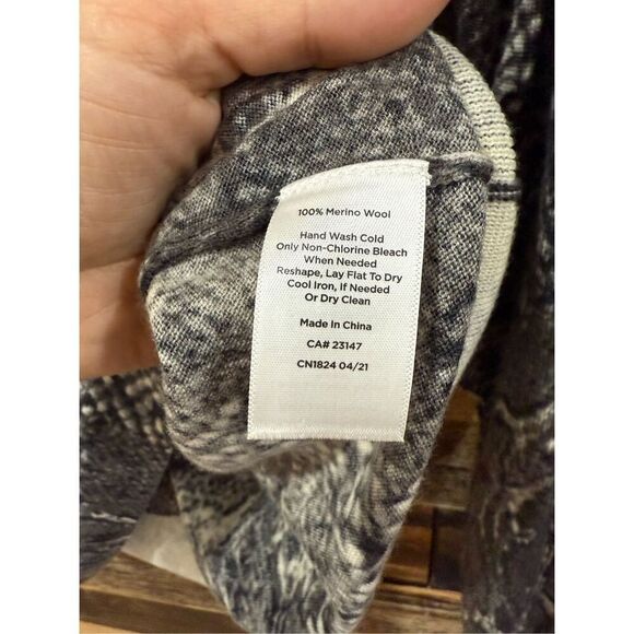 Talbots wool Sweater pullover snake print sz 1X - Picture 4 of 6